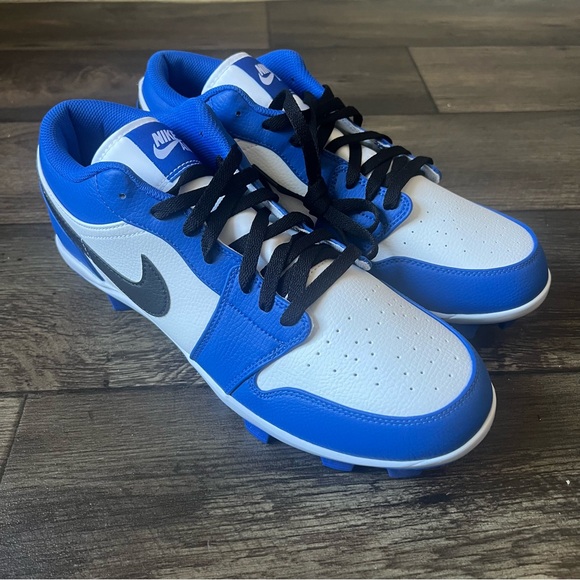 Nike Men's Jordan 1 Retro MCS Low Baseball Cleats Blue Size 13 NEW CJ8524-411 - Picture 1 of 10